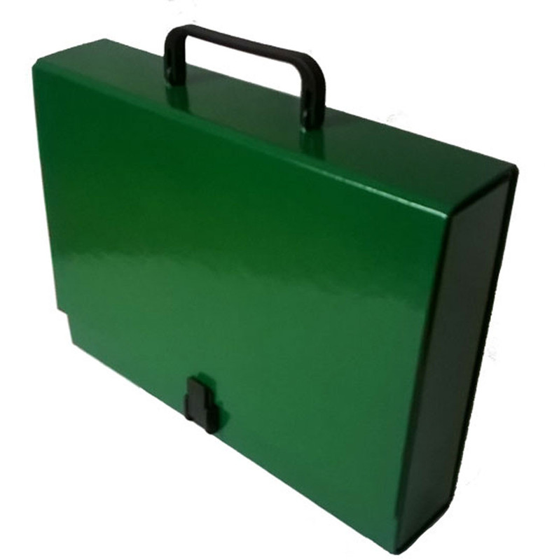 Портфель на клямці ITEM, 60 мм, А4, PP-покриття, зелений